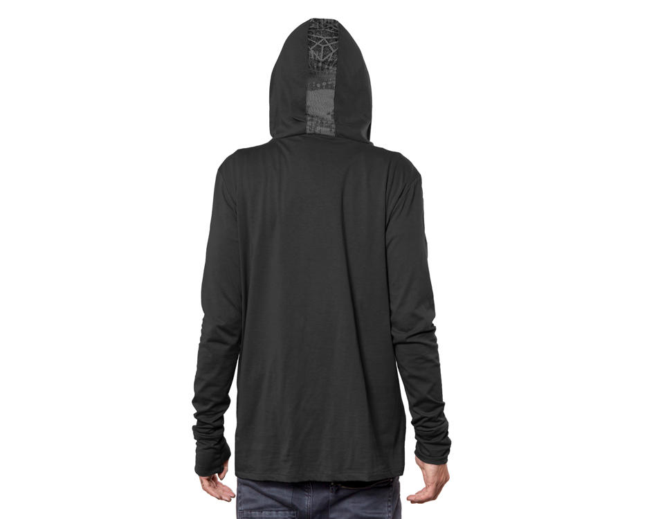 psy urban dark grey high neck hoodie